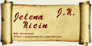 Jelena Mićin vizit kartica